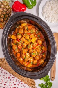 slow cooker sweet and sour meatballs